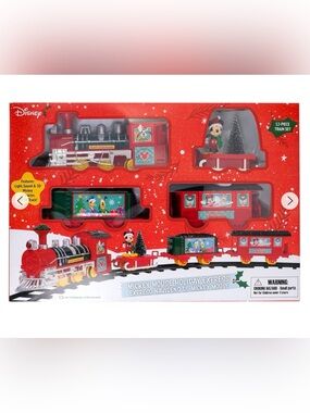 Disney Mickey Mouse Holiday Express Train Set - Red, Green, Yellow